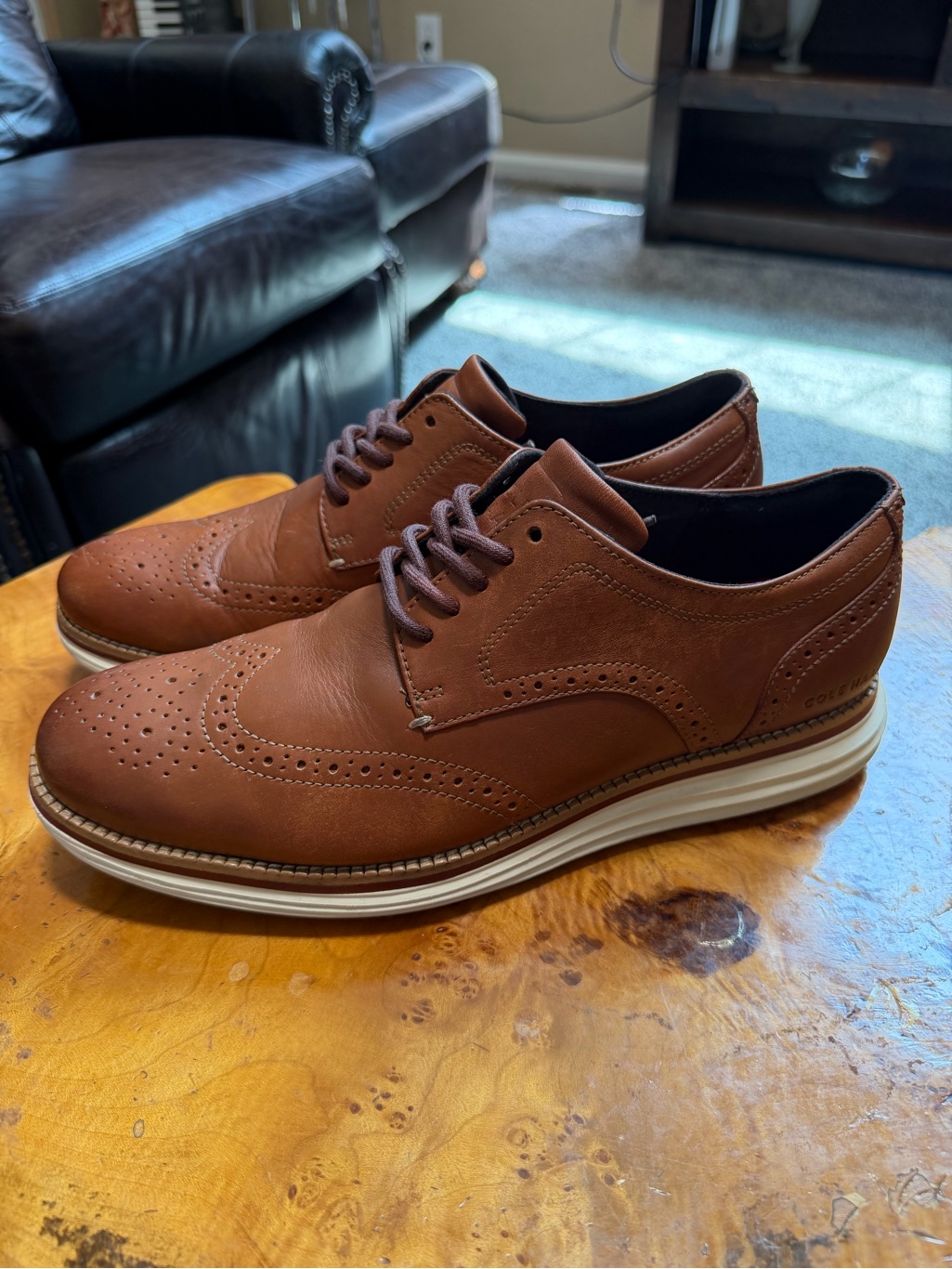 Cole Haan Men’s Original Grand Energy Meridian Short Wingtip Woodbury Size 9.5